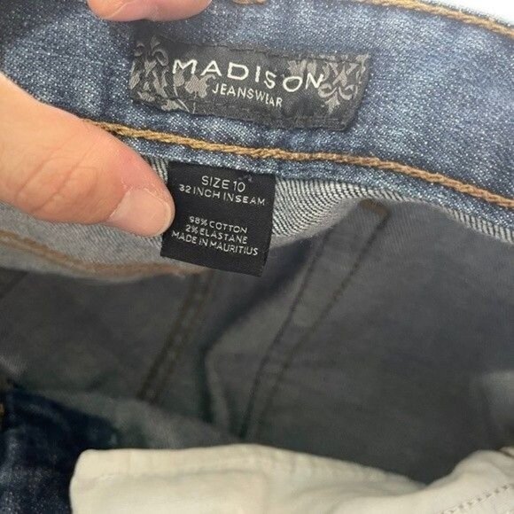 Madison Jeans 10 Womens Bootcut Stretch Modern Denim Blue - Picture 2 of 5